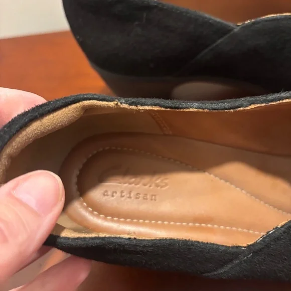 Clarks Women's Brigita Glory Suede Pumps in Black Size 7 - Picture 7 of 10